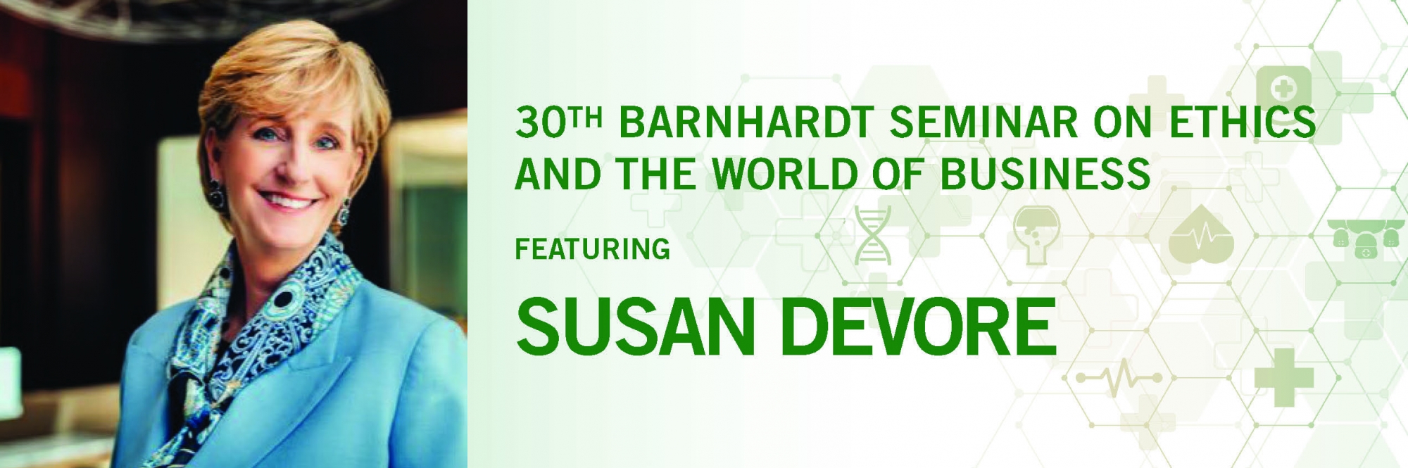 Susan DeVore ’81, CEO of Premier and a UNC Charlotte trustee, will deliver the 30th annual Barnhardt Seminar on Ethics and the World of Business