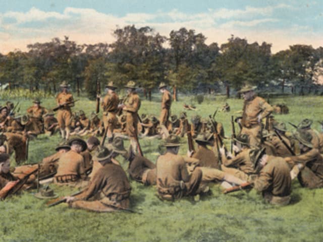 Soldiers at Camp Greene