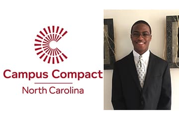 North Carolina Campus Compact honoree Sean Myhand