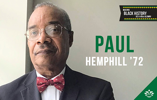 Paul Hemphill ’72 played a significant role in advocating for the Black community on campus.
