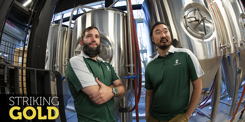 Kiel Arrington ’08 and Chuck Kistler ’06 are putting their UNC Charlotte business education to the test by opening Charlotte’s newest brewery during a global pandemic.