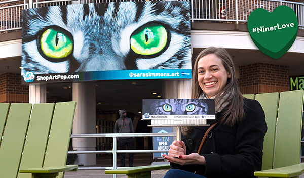 Sara Simmons '15 is reaching global audiences with her feline-inspired artwork. 
