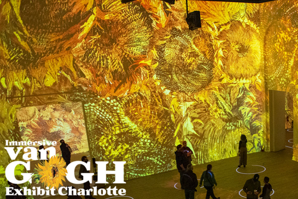 Join the UNC Charlotte Alumni Association at Camp North End for the Immersive Van Gogh Exhibition on August 12, from 6-8:30 p.m.
