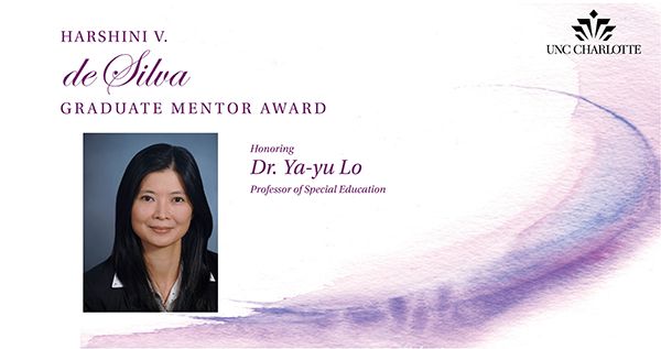 Ya-yu Lo receives the 2021 Harshini V. de Silva Graduate Mentor Award